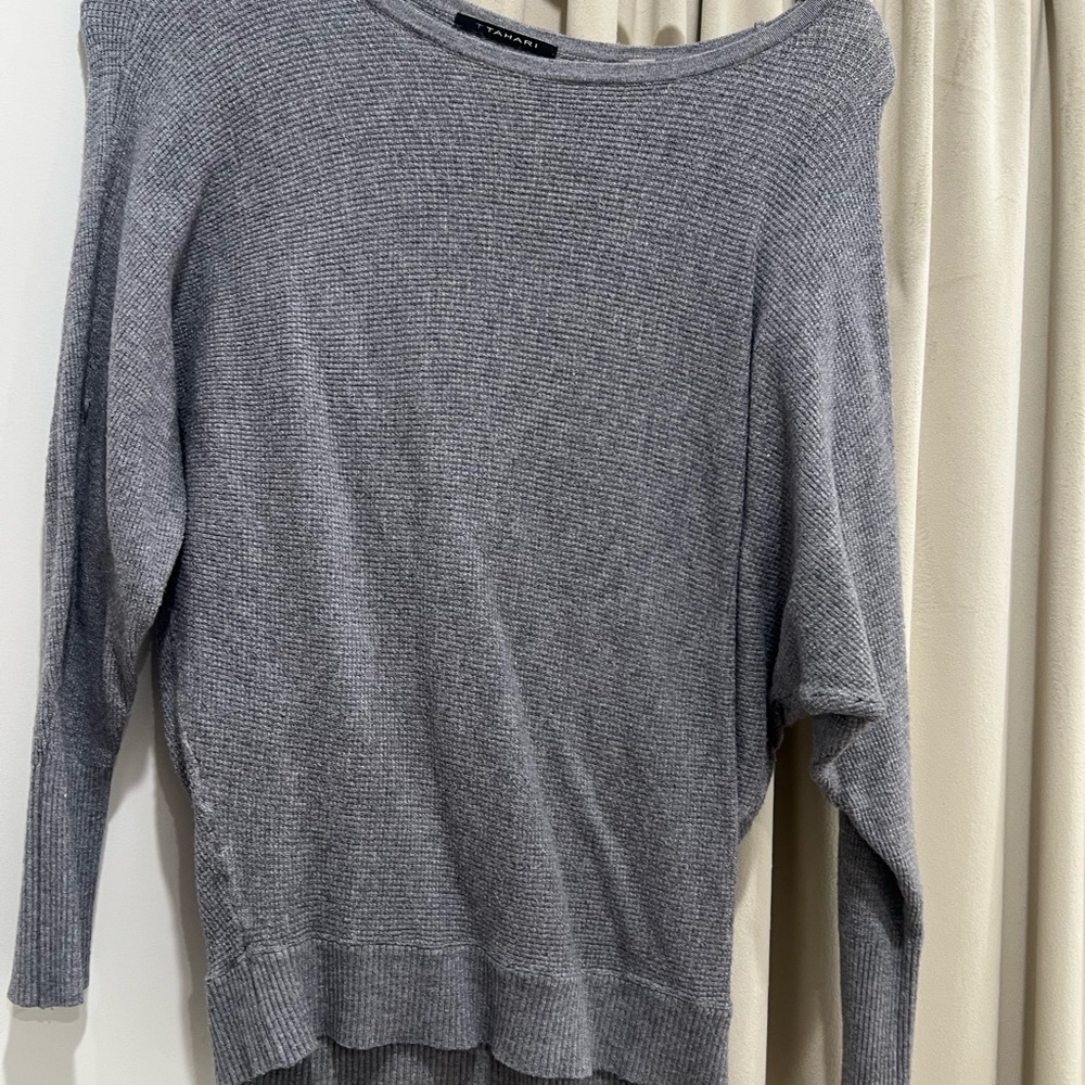 Gray Lightweight Knit Crewneck Sweater Women’s Size S